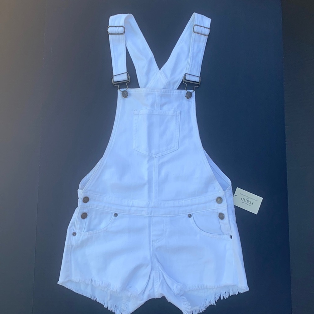 Guess White Denim Romper
